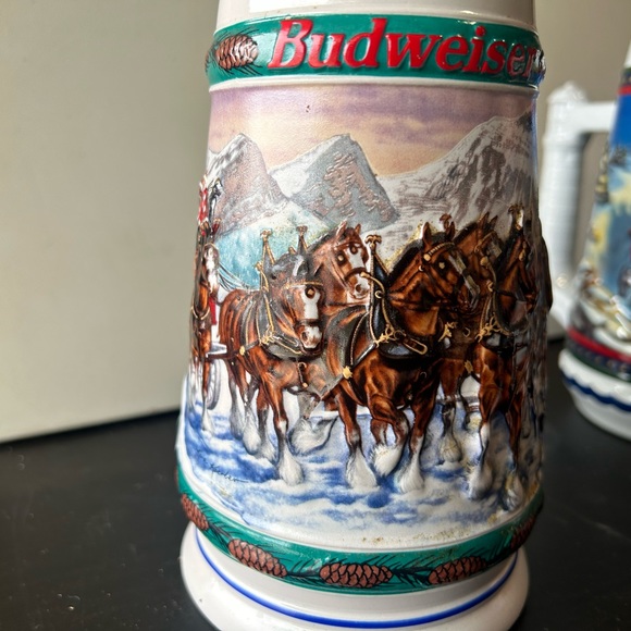 Budweiser steins Xmas collection various years all - Picture 5 of 5